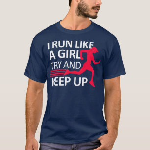 T-shirt Courir Jogging Sport Fitness Girl Femme Cadeau