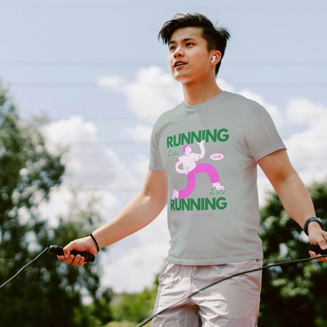 T-shirt Courir Late Club Funny Retro Conception cadeau (Créateur téléchargé)