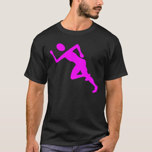 T-shirt Courir - Magenta (Devant)