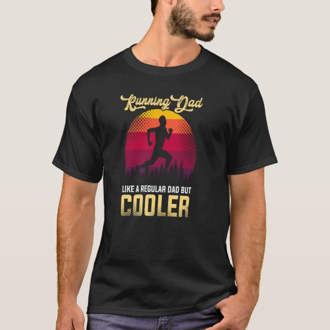 T-shirt Courir Papa Comme Un Père Régulier Coureur Maratho (Devant)