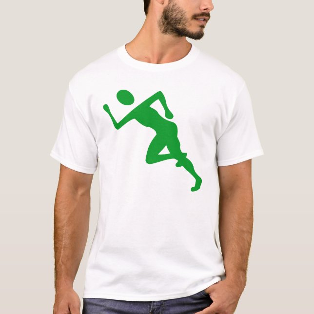 T-shirt Courir - Vert herbe (Devant)