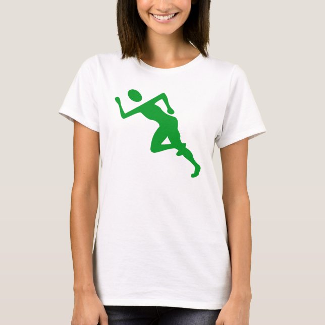 T-shirt Courir - Vert herbe (Devant)