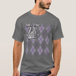 T-shirt Couronne à motifs de losanges de dragon