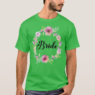 T-shirt Couronne de fleurs de fête de Hen Bride Team Bride
