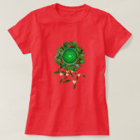 Couronne de houx avec pentacle et gui