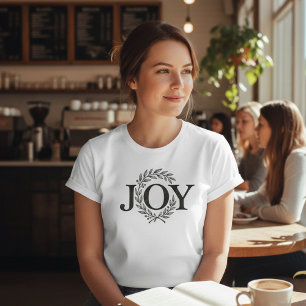 T-shirt Couronne de joie Noël minimaliste : Botanique Fête