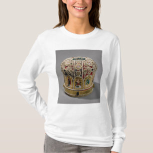 T-shirt Couronne de mitre réglée avec des perles et de