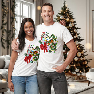 T-shirt Couronne de Noël Dragon Chinois Fantastique