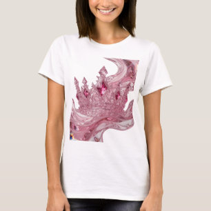 T-shirt Couronne de Reine Rose Artistique Imprimée