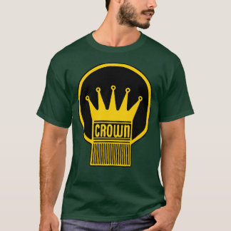 T-shirt Couronne de style ancien noir et jaune