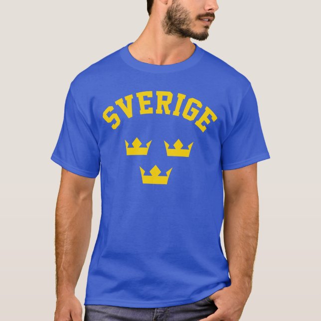T-shirt couronne de tre de sverige (Devant)