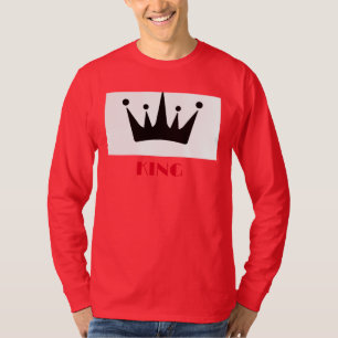 T-shirt Couronne d'image de texte personnalisé roi Deep Re