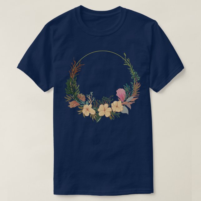 T-shirt Couronne florale de mariage I Bouquet de mariée st (Design devant)