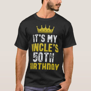 T-shirt Couronne Jaune 50ème Anniversaire Pour Oncle De Ni
