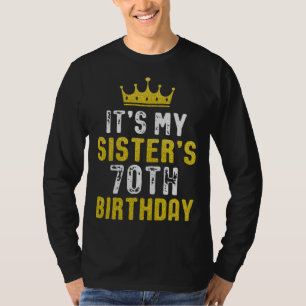 T-shirt Couronne jaune 70 ans pour sœur de sœur Brot