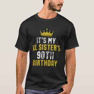 T-shirt Couronne Jaune 90e Anniversaire Pour Soeur De Soeu