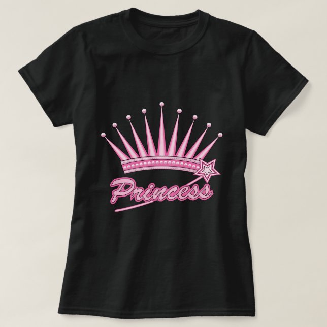 T-shirt Couronne rose princesse (Design devant)