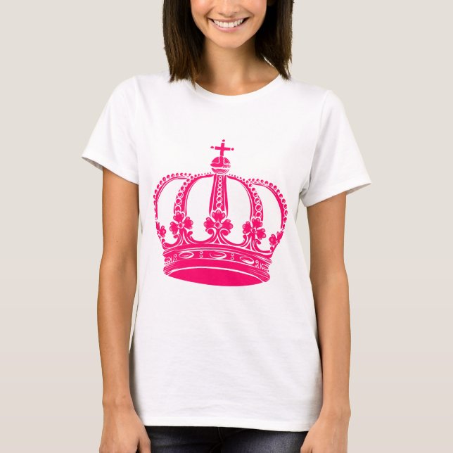 T-shirt Couronne royale 02 - Neon Red (Devant)