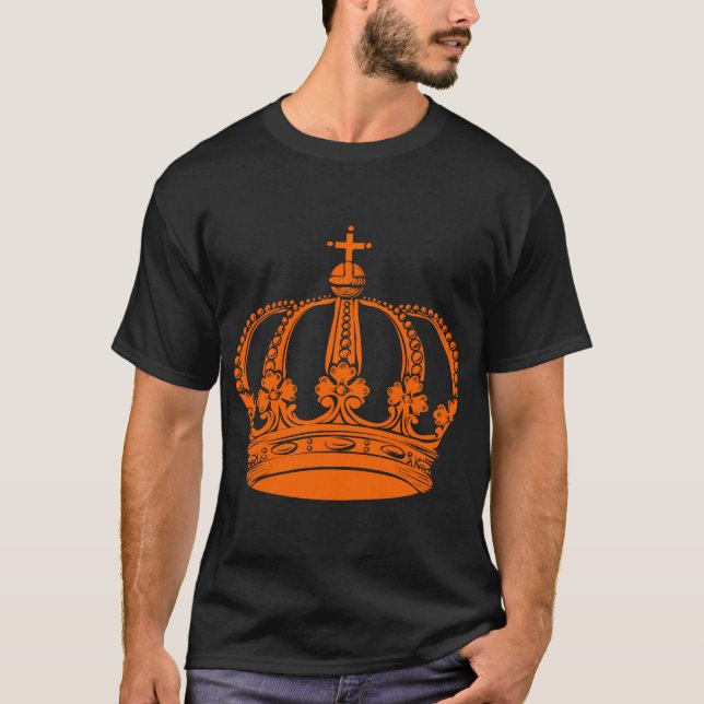 T-shirt Couronne royale 02 - Orange (Devant)