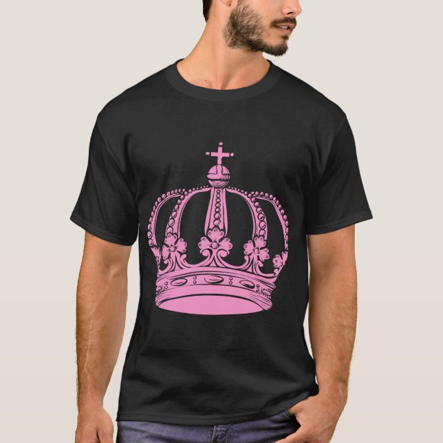 T-shirt Couronne royale 02 - Rose (Devant)