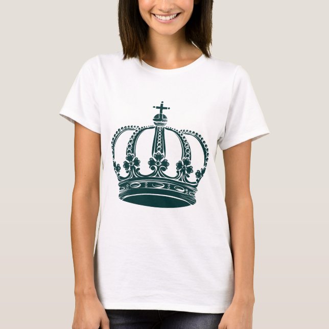 T-shirt Couronne royale 02 - Vert foncé (Devant)
