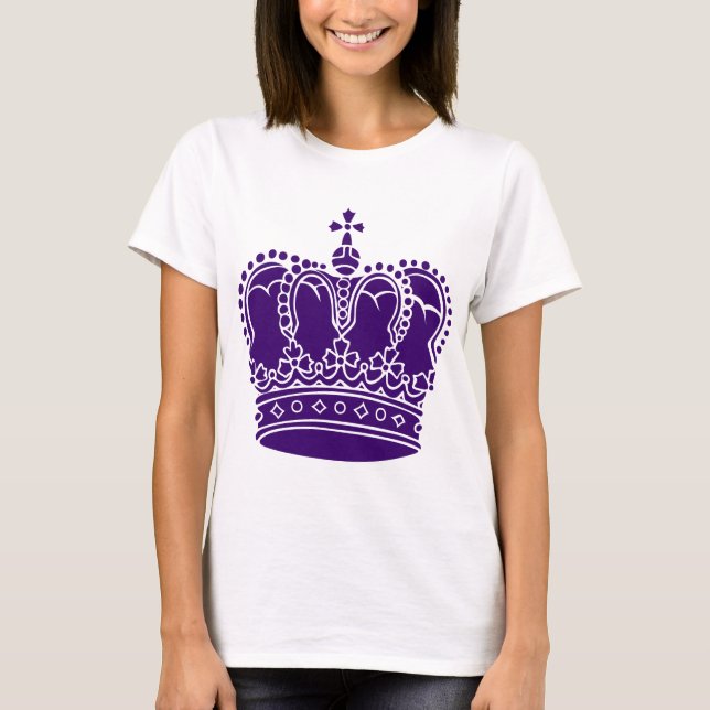 T-shirt Couronne royale - Violet profond (Devant)