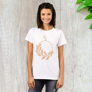 T-shirt Couronne végétale minimaliste Neutre moderne