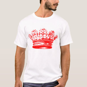 T-shirt Couronne Vintage - Rouge