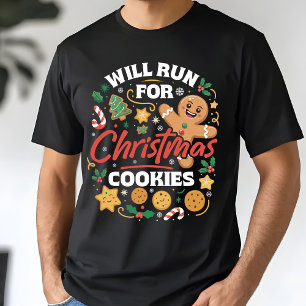 T-shirt Courra Pour Les Cookies De Noël Drôle De Noël De C