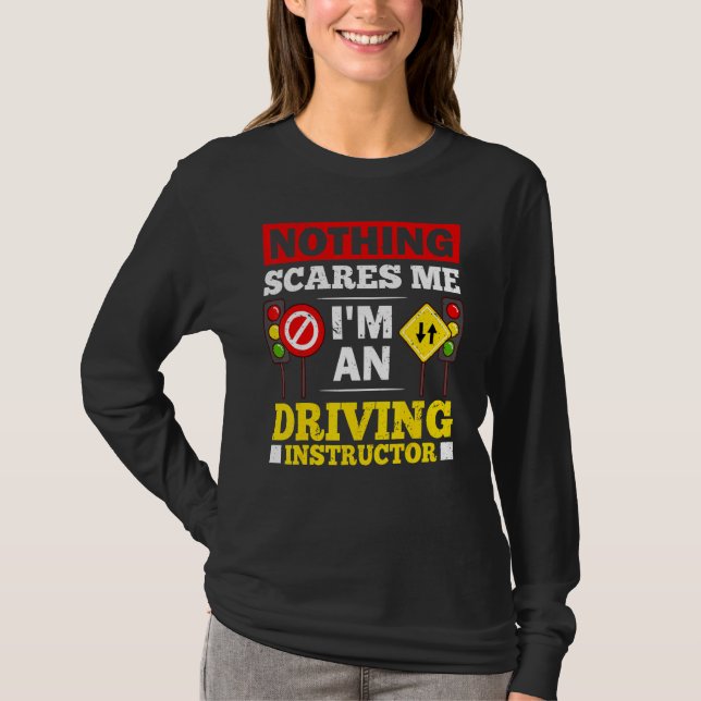 T-shirt Cours d'école de conduite d'instructeur de conduit (Devant)
