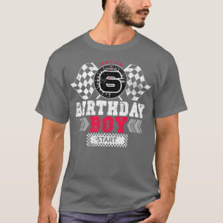 T-shirt Course 6e anniversaire Boy Party Pilote de course