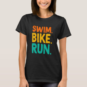 T-shirt Course à vélo de natation Graphic course de natati