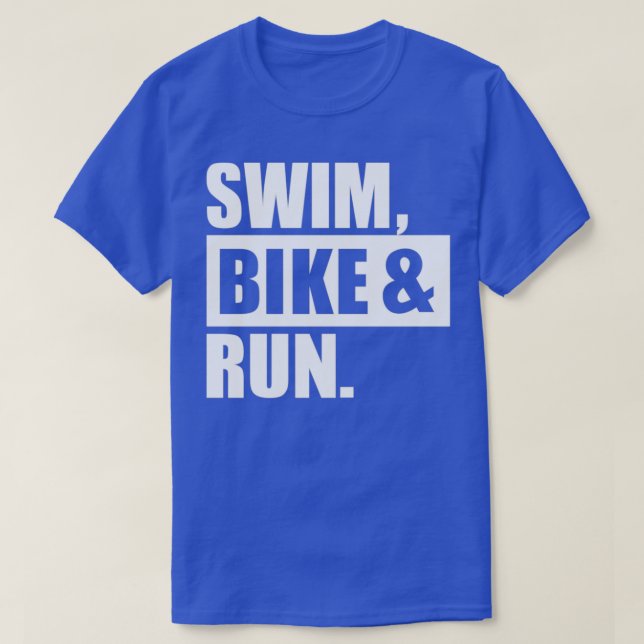 T-shirt Course à vélo de natation Triathlon 4 (Design devant)