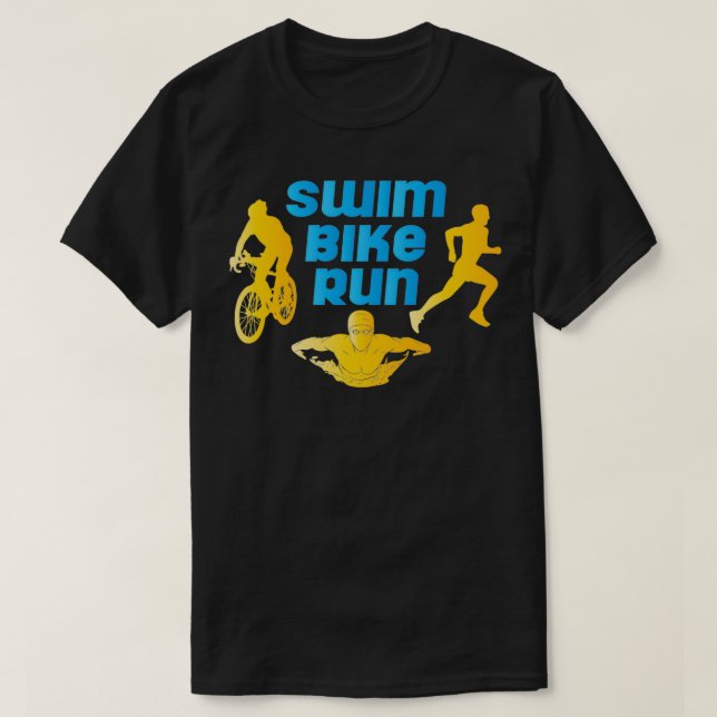 T-shirt Course à vélo natation (Design devant)