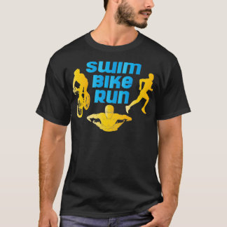 T-shirt Course à vélo natation