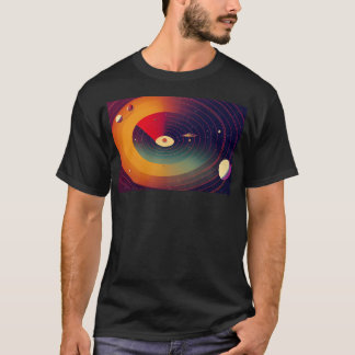 T-shirt Course autour de Saturn Vintage voyage Design 2