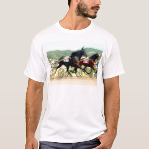 T-shirt course de chevaux de puissance de trot