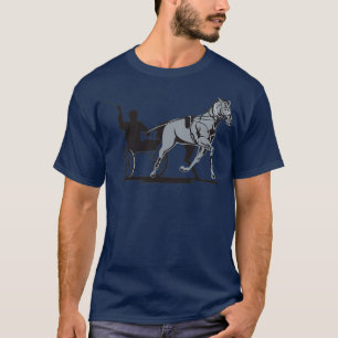 T-shirt Course de chevaux et de harnais de jockey