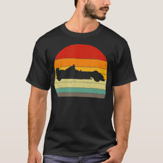 T-shirt Course de course de course de Formule Sunset Retro