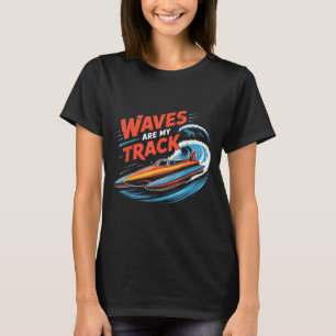 T-shirt Course de hydroplane capitaine de bateau à air que
