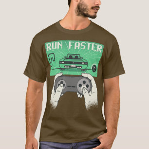 T-shirt Course de jeu Exécuter plus rapidement Retro