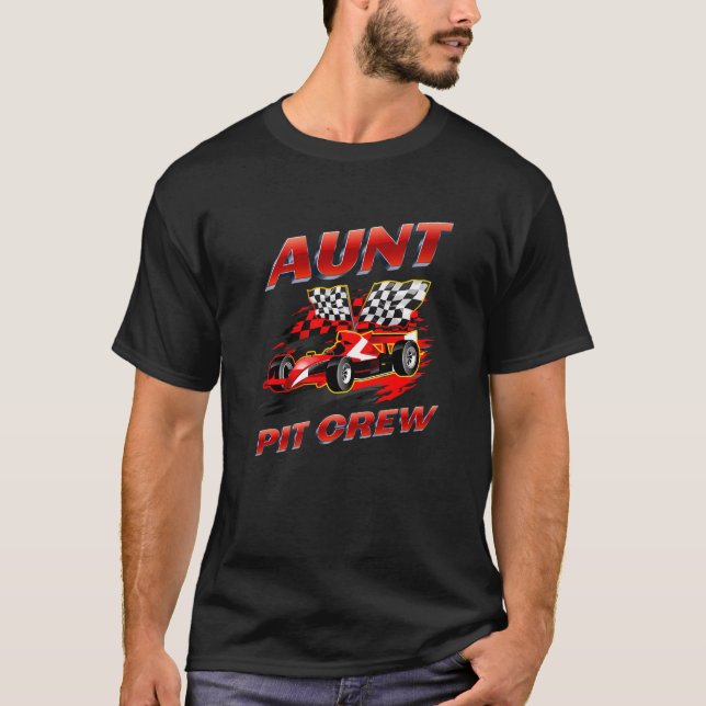 T-shirt Course de l'équipage Tante Pit Voiture Anniversair (Devant)