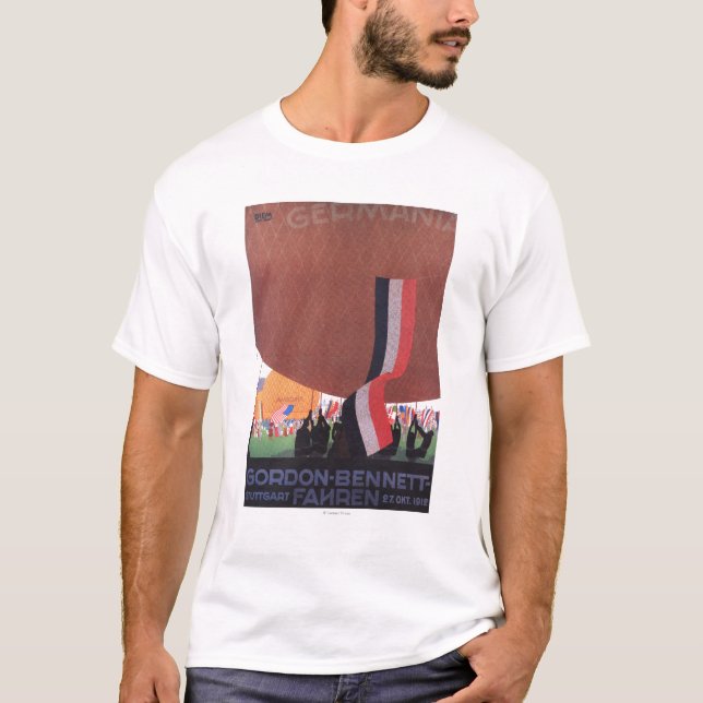 T-shirt Course de montgolfière de Gordon Bennett (Devant)