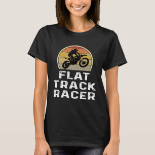 T-shirt Course de moto sur piste plate Rétro