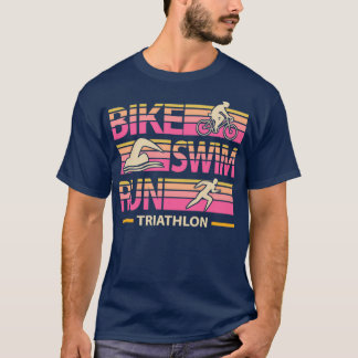 T-shirt Course de natation à vélo triathlon 2