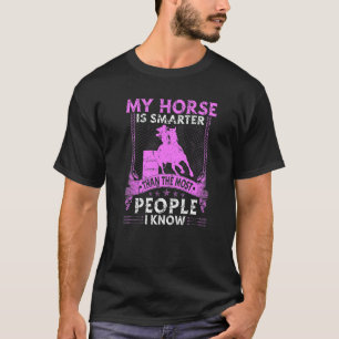 T-shirt Course de tonneaux Ma jument est plus intelligente