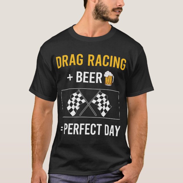T-shirt Course de traîneau de jour de bière (Devant)