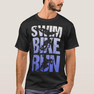 T-shirt Course de vélo de natation 14