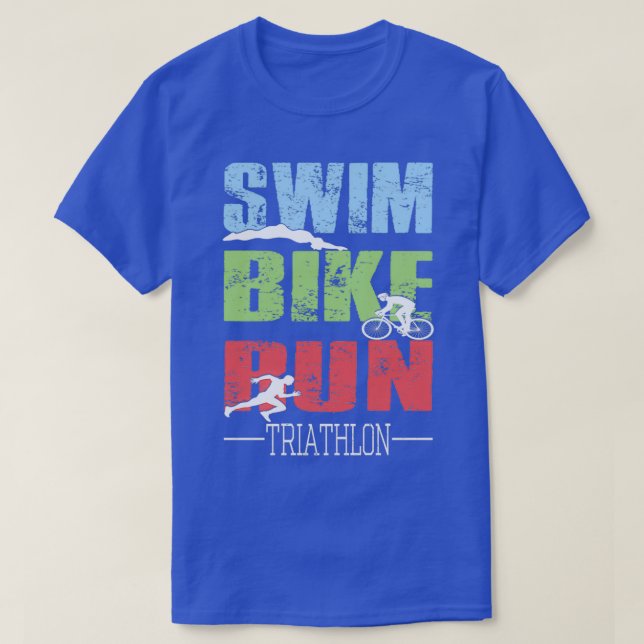 T-shirt Course de vélo de natation Triathlon 13 (Design devant)