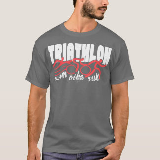 T-shirt Course de vélo de natation Triathlon 26